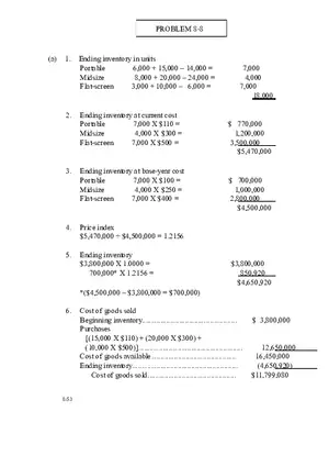 Ch. 8 Valuation of Inventories  A Cost - Basis Approach Solutions Problem 8-8