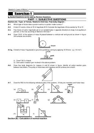 Newton's Laws of Motion Exercises