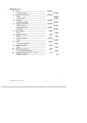 Chapter 2 Review of the Accounting Process Exercises 2–4