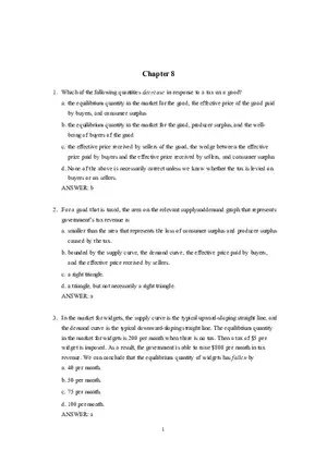 Economics Chapter 8 Key
