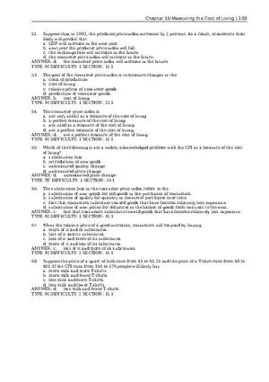 Chapter 11 Measuring the Cost of Living Multiple Choice 2