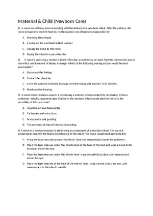 Maternal & Child (Newborn Care)