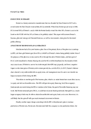 Ferrari Case Study