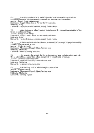 Chapter 10 Supply Chain Design Completion