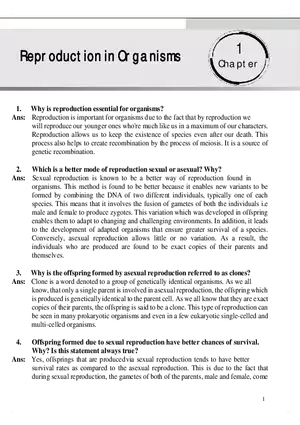 Reproduction in Organisms