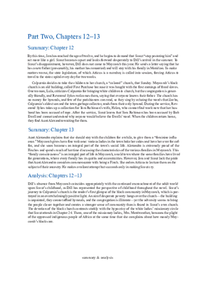 To Kill a Mockingbird Summary & Analysis Ch. 12-13