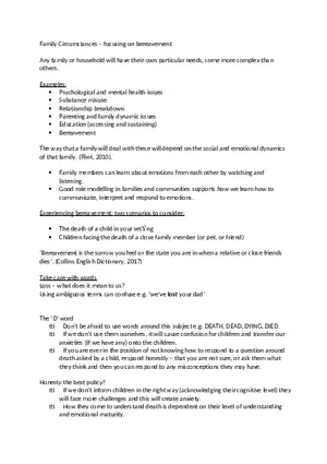 Family Circumstances