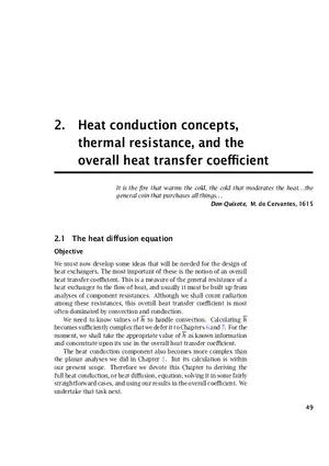 Heat Conduction Concepts, Thermal Resistance, and the Overall Heat Transfer Coefficient