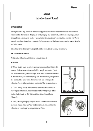 Introduction of Sound