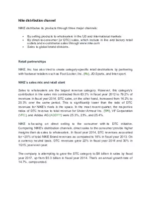 Nike Distribution Channel