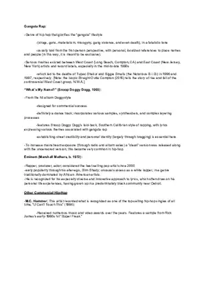 Music - Gangsta Rap