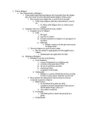 Religion Notes