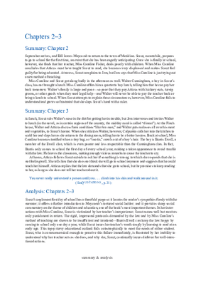 To Kill a Mockingbird Summary & Analysis Ch. 2-3