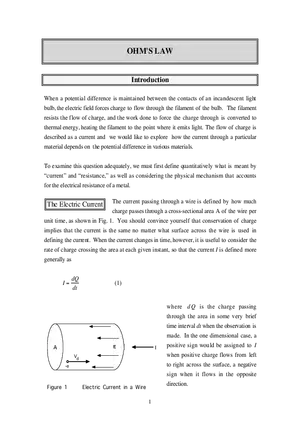 Ohm's Law Notes