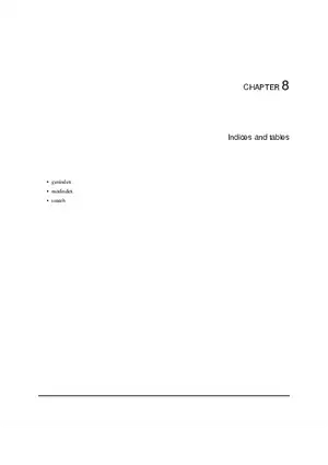 Chapter 8 Indices and Tables