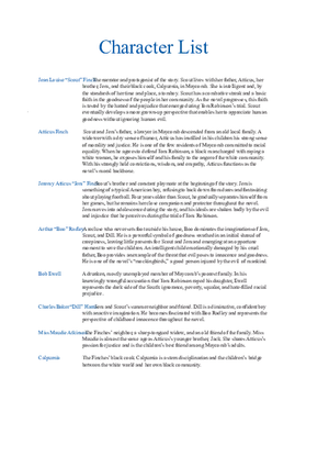 To Kill a Mockingbird Characters