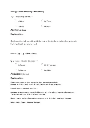 Analogy - Verbal Reasoning