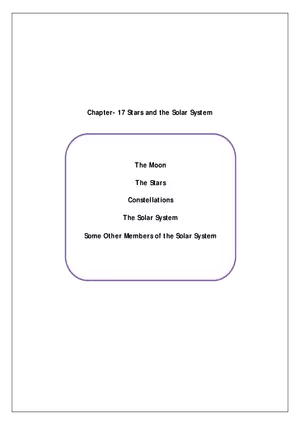 Chapter- 17 Stars and the Solar System