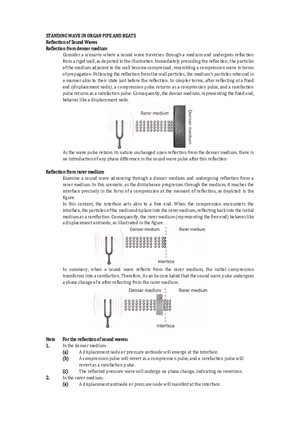 Standing Wave in Organ Pipe and Beats