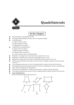 Chapter 8 Quadrilaterals