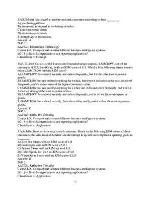 Chapter 9  Business Intelligence Systems Answers 2