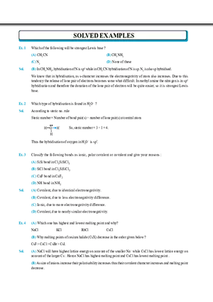 Chemical Bonding Solved Examples