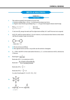 Chemical Bonding Solution
