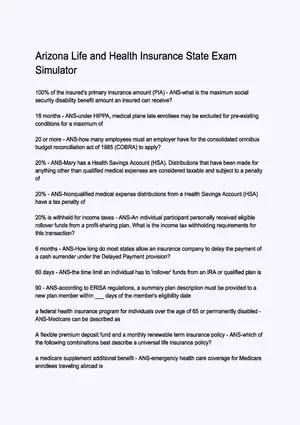 Arizona Life and Health Insurance State Exam Simulator