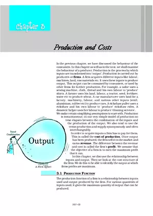Production and Costs