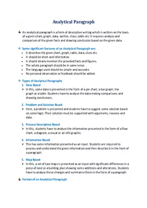 Analytical Paragraph