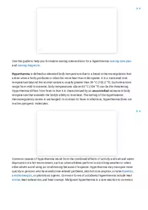 Hyperthermia Nursing Care Plan