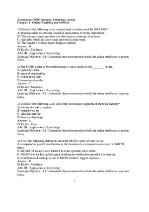 Chapter 9 Online Retailing and Services Part 1