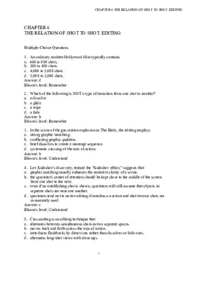 Chapter 6 The Relation of Shot to Shot