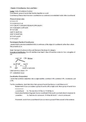 Chapter 3 Constituency, Trees, and Rules