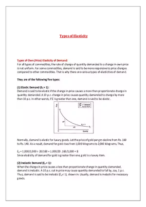 Types of Elasticity