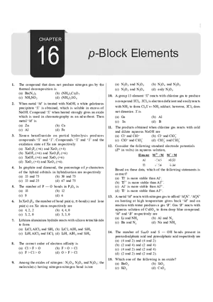 Chapter 16 p-Block Elements