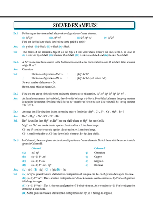 Periodic Table and Its Properties Solved Examples