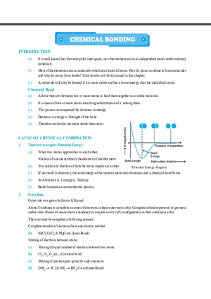 Chemical Bonding Notes