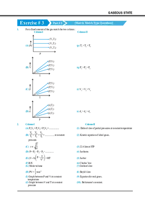 Gaseous State Exercise # 3