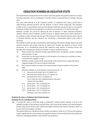 Oxidation Number or Oxidation State