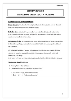 Conductance of Electrolytic Solutions