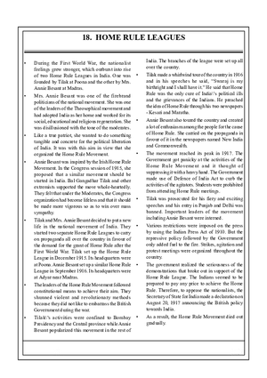 18. Home Rule Leagues