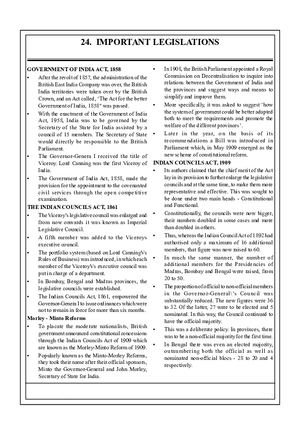 24. Important Legislations