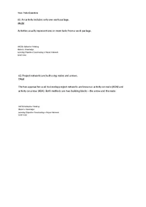 Chapter 06 Developing a Project Plan True False