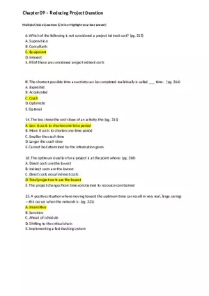 Chapter 09 - Reducing Project Duration