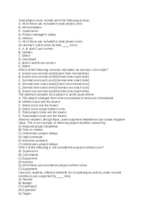 Project Management Quiz