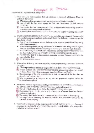 My Finance Lab Homework Answers