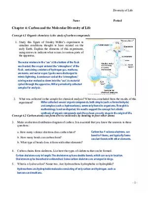 Chapter 4 Carbon and the Molecular Diversity of Life