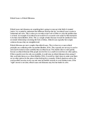 Ethical Issues vs Ethical Dilemmas