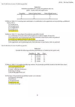 Chapter 02 The Econ Problem Answers Part 2